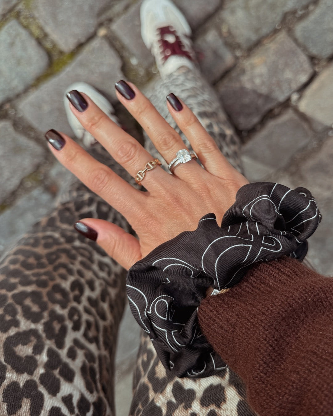 SILK& SCRUNCHIE MAXI BLACK