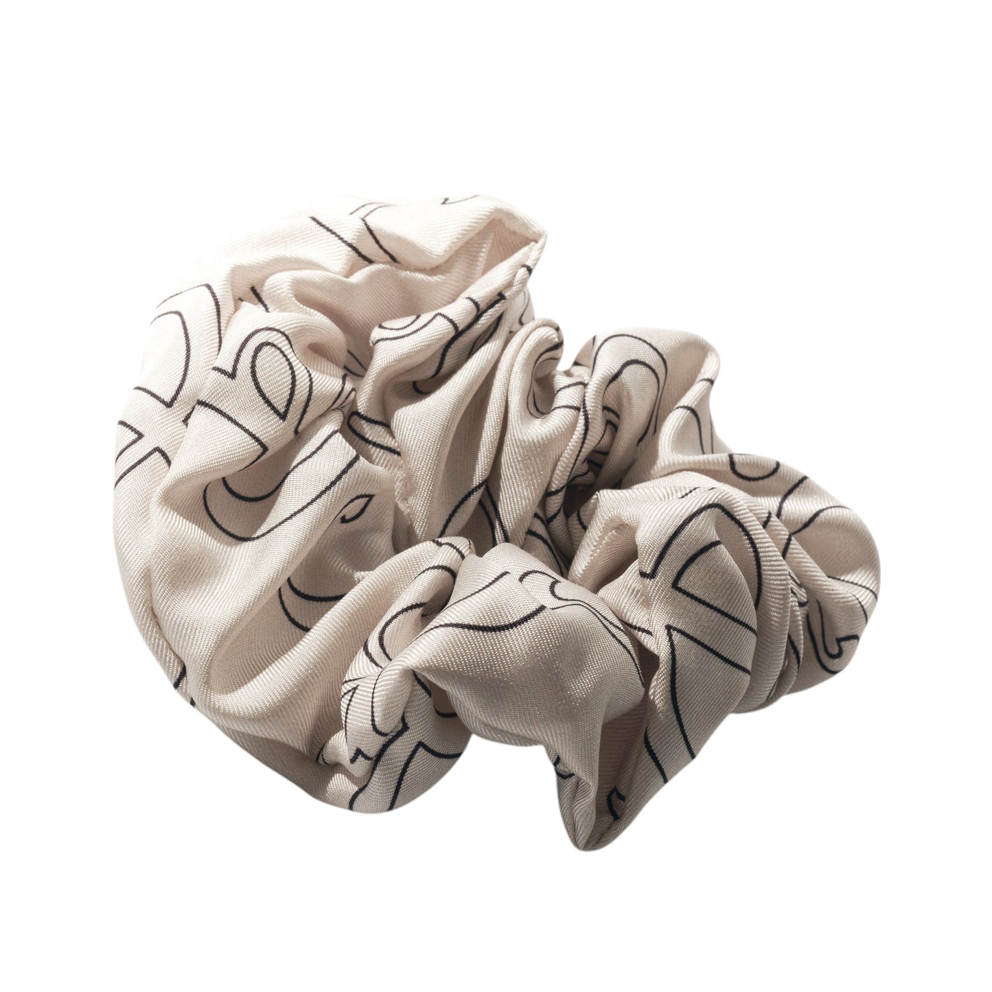 SILK& SCRUNCHIE MAXI OFF-WHITE