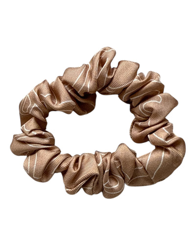 SILK& Mini Silke Scrunchie – Sirocco Brun